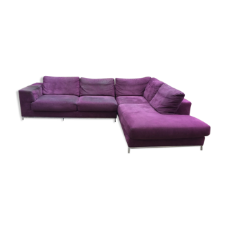 Rom plus-size eggplant corner sofa