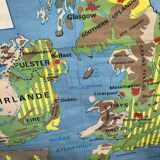 Vintage British Isles School Map Poster