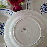 Set of 6 old flat plates Gien