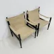 Set of mid-century Danish safari chairs by Erik Wørts for Niels Eilersen, 1960s