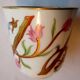 Timbale Napoleon III, fine porcelain, Acanthes and flowers, interior fine gold