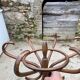 1960s bistro swivel parrot coat rack, curved wood