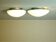Pair Art Deco white glass wall or ceiling lamps