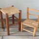 Stuffed stool and chair