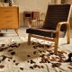 Vintage cowhide carpet 1970 2m30x1m90