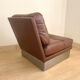 Vintage leather armchair Jacques Charpentier