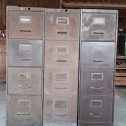 Set of industrial drawer cabinets.
