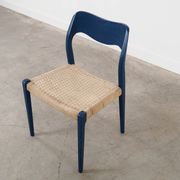 Blue teak chair, Danish design, 1960s, designer: Niels Otto Møller