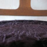 Art nouveau side chair in oak and royal purple velvet, 1900