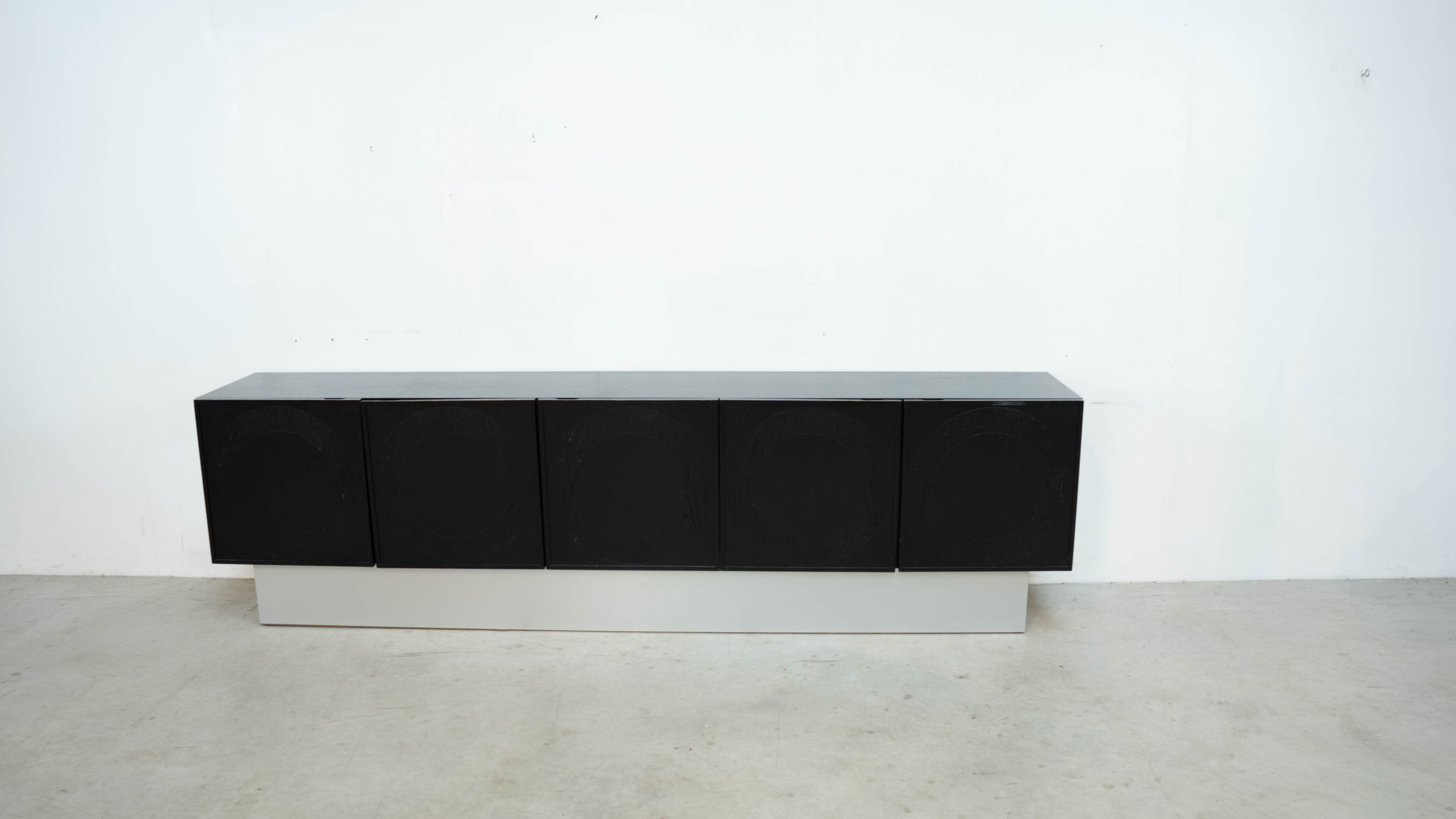 Black brutalist sideboard by Musterring