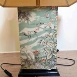 Luxurious Desk Lamp with ASIAN DECOR in lacquered wood