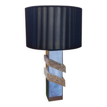 Lampe chrome et liège années 70