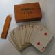 Card game "Pernod Sons" in its wooden box. Old advertising object