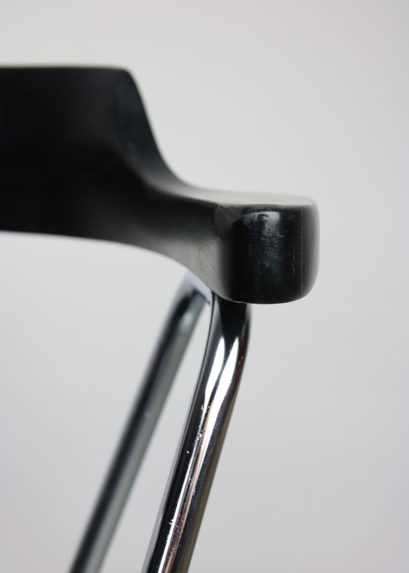 Black model 4455 dining armchairs by Niko Kralj