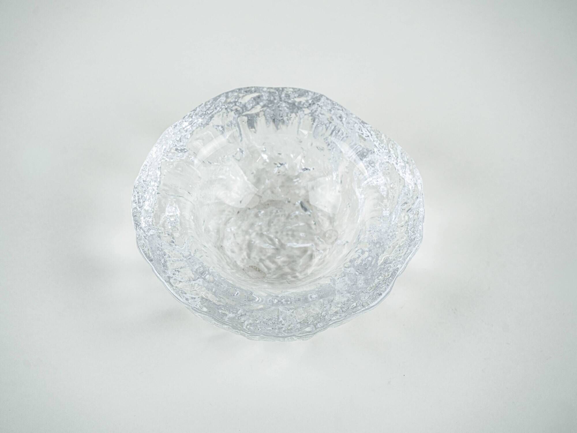 Kosta Boda Textured Glass Platter, Swedish Art Glass, 1960s