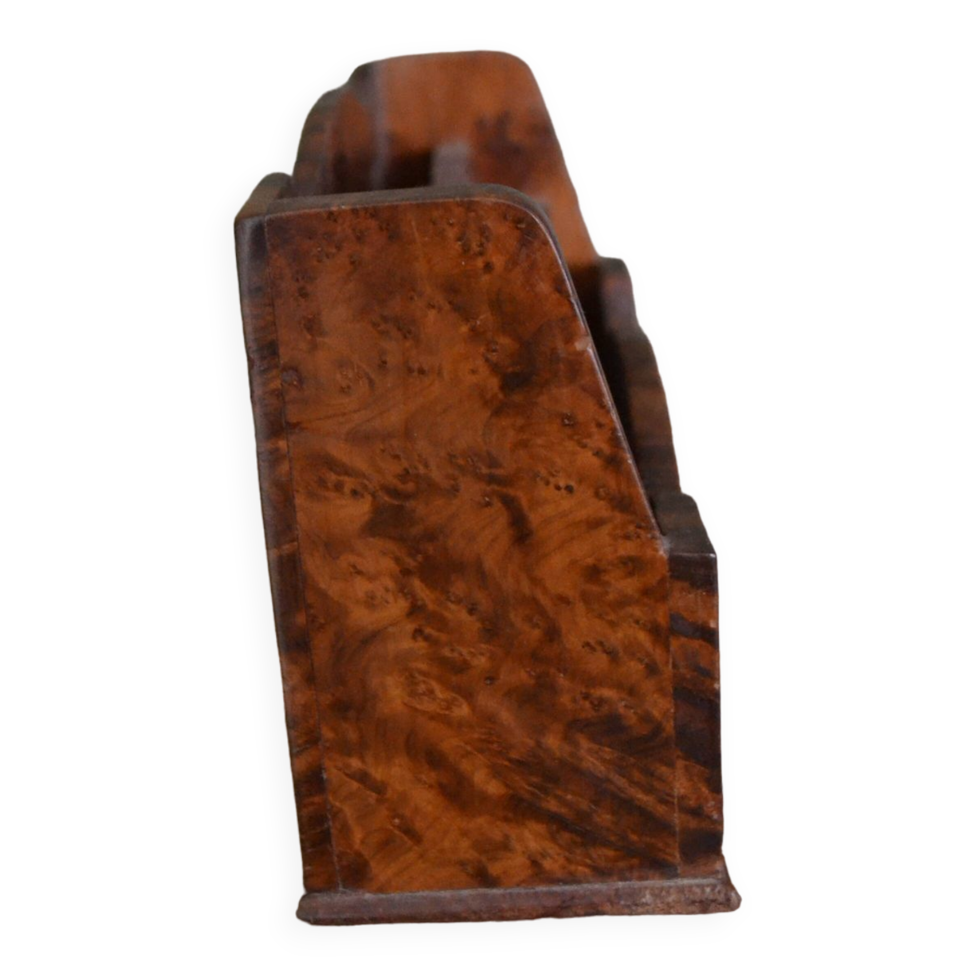 Burl wood mail holder