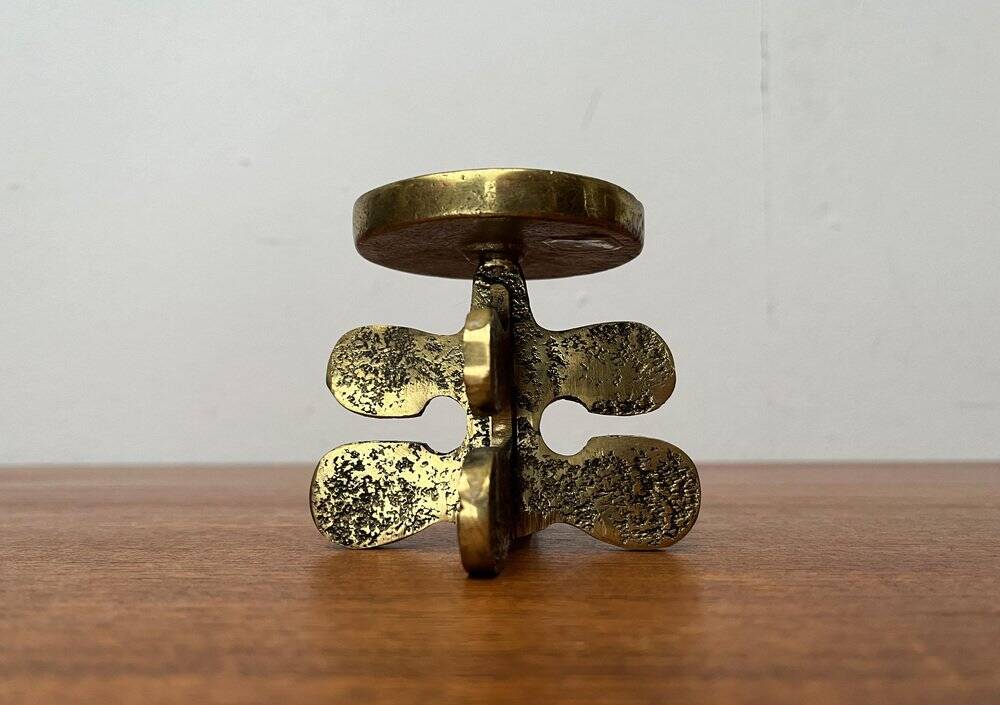 Vintage brutalist bronze chandelier by Gallo, 1970s.