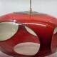Massive Belgium red plexiglass UFO Space Age pendant light, 1970