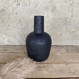 Black concrete effect vase