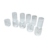 Lot 10 verres striés