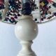 Lamp in turned wood and beads