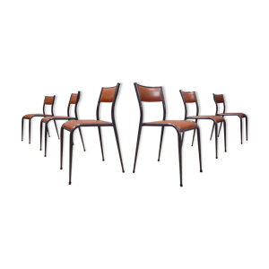 Lot de 6 chaises Mullca 510 pieds compas