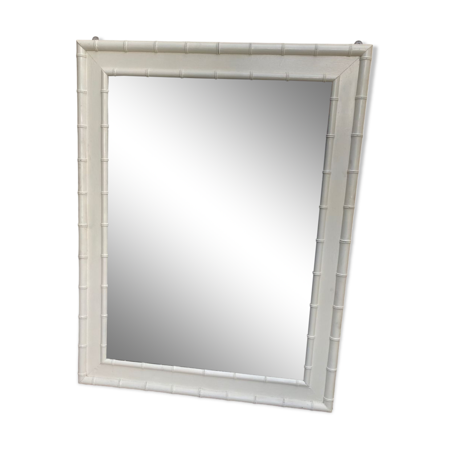 Wooden and bamboo mirror