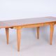 Art Deco Oak & Spruce Folding Table attributed to J. Leleu, France, 1920s