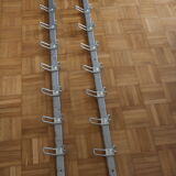 Grey school wall rack 10 hooks 1500mm