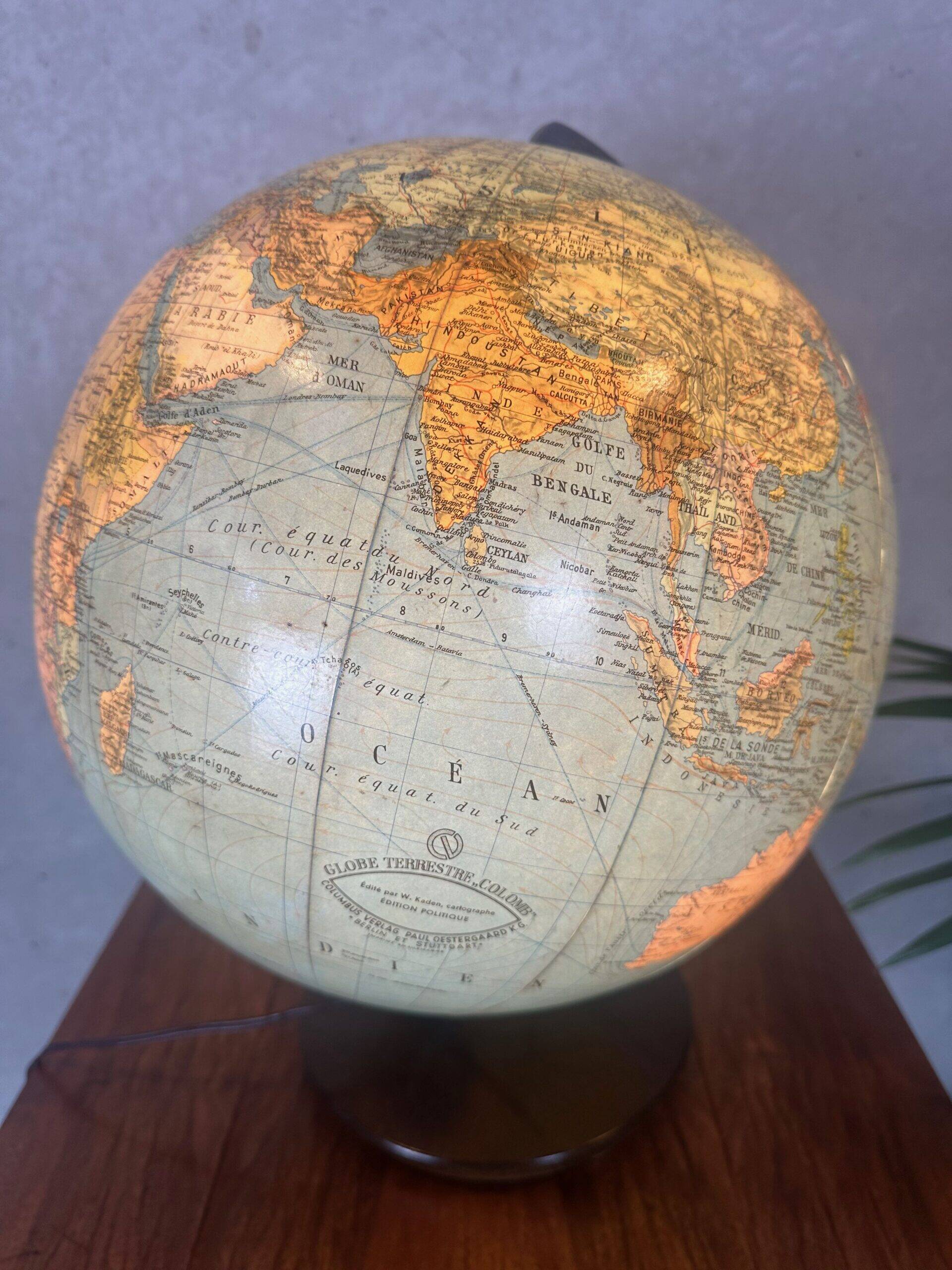 Globe vintage 'Colomb' / éclairage – verre