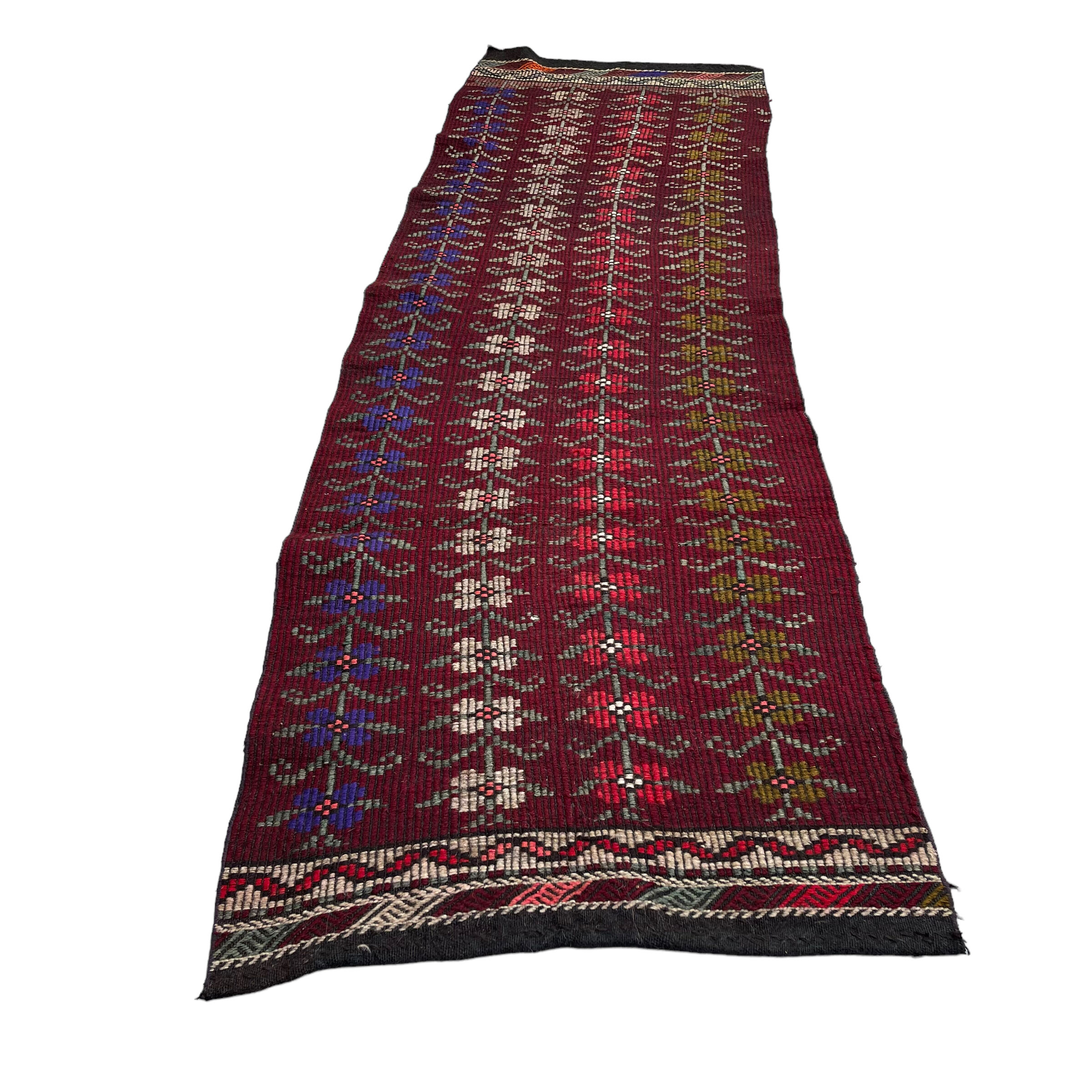 Vintage turkish kilim runner , 292 x 90 cm
