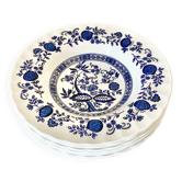English hollow plates blue flowers