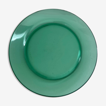 Old green Arcoroc plate