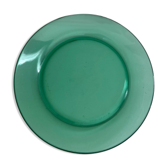 Old green Arcoroc plate