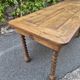 Antique French draper's table in oak, shop counter, work table, 6 feet, circa 1750–1850.