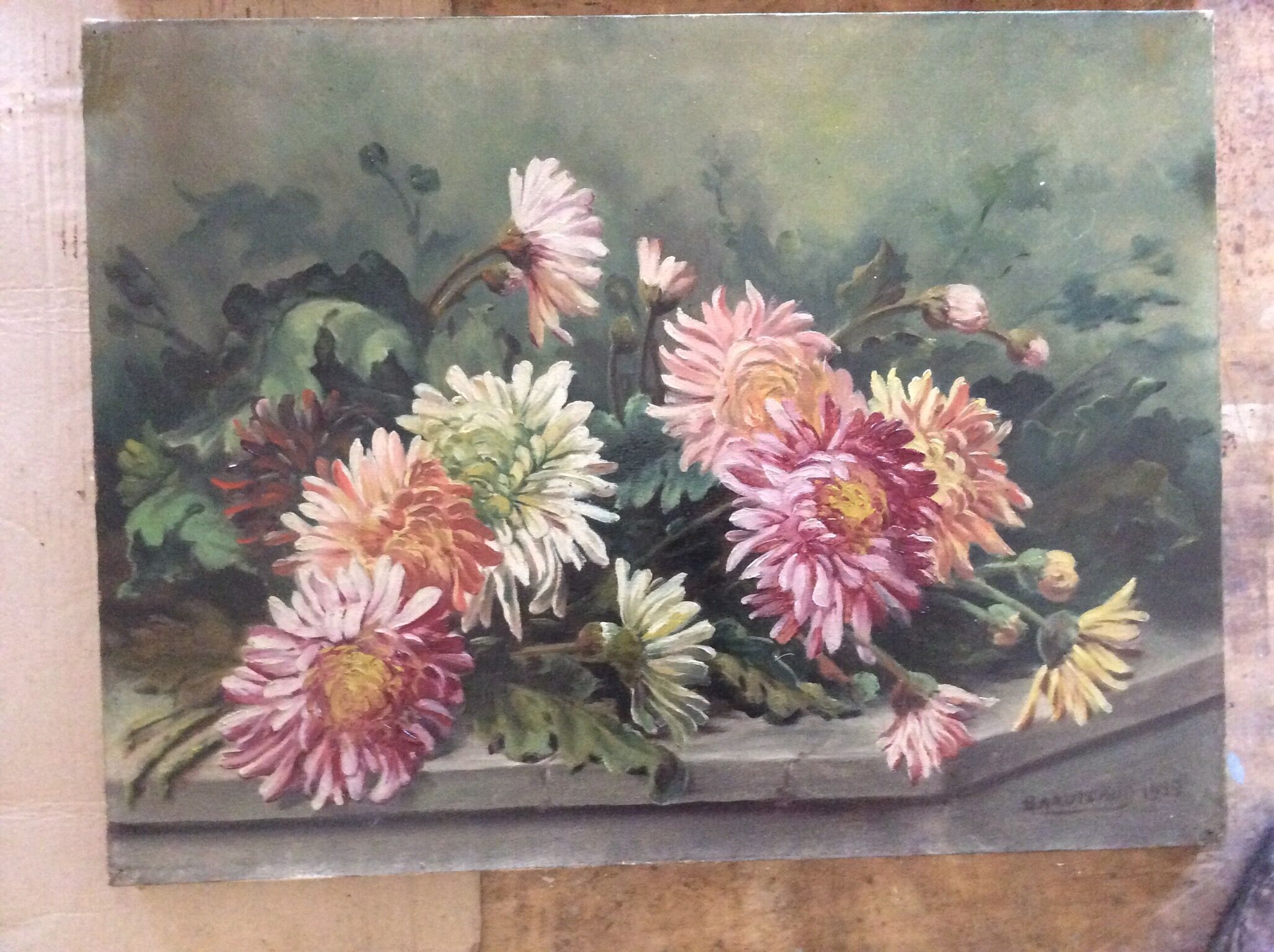 Two flower paintings 1922
