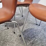 Set of 6 3107 butterfly chairs by Arne Jacobsen for Fritz Hansen