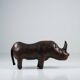 Rhinoceros Leather Footstool by Dimitri Omersa