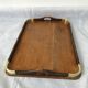 Oak and brass tray