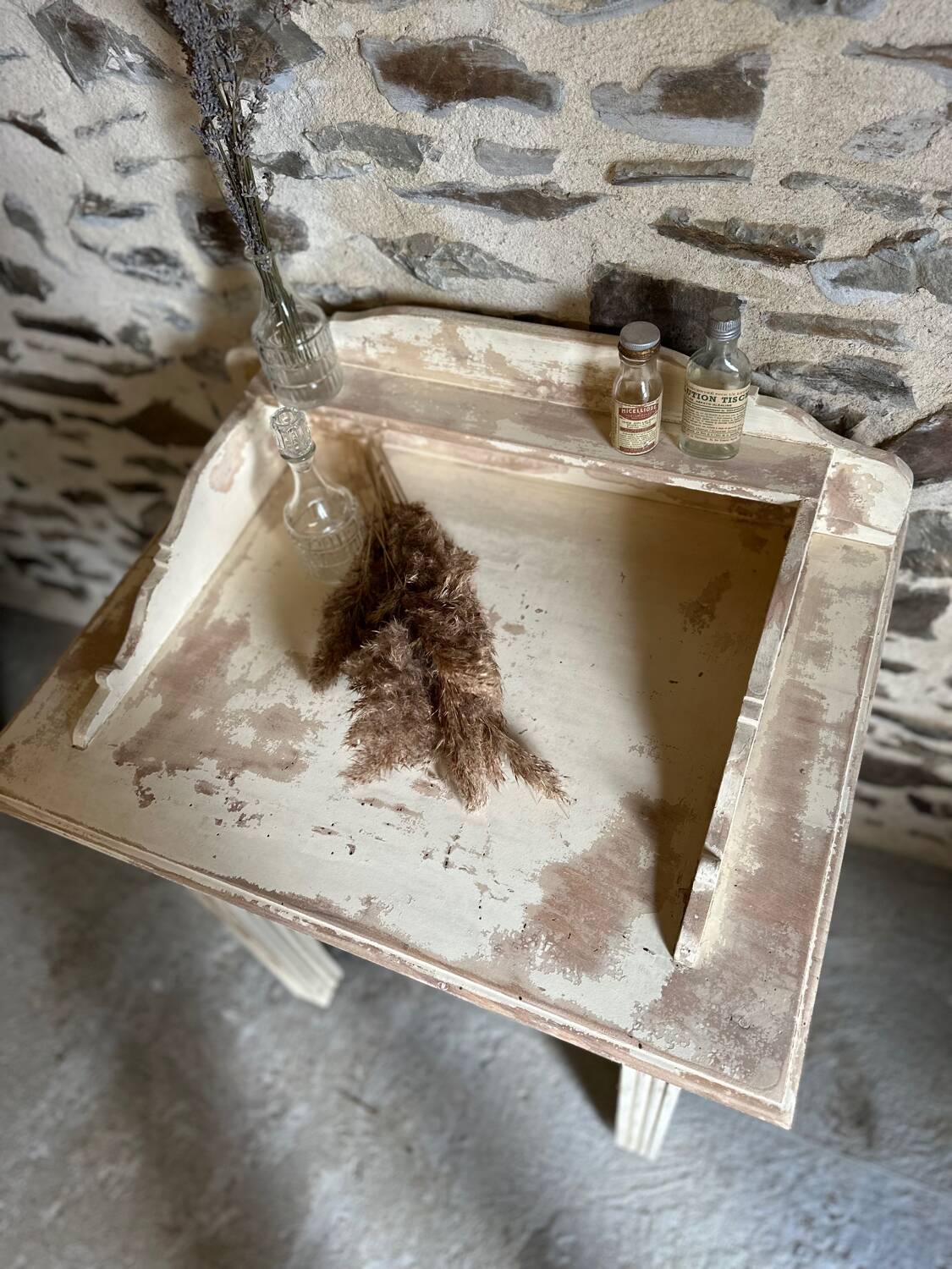 Small vintage patinated piece of furniture