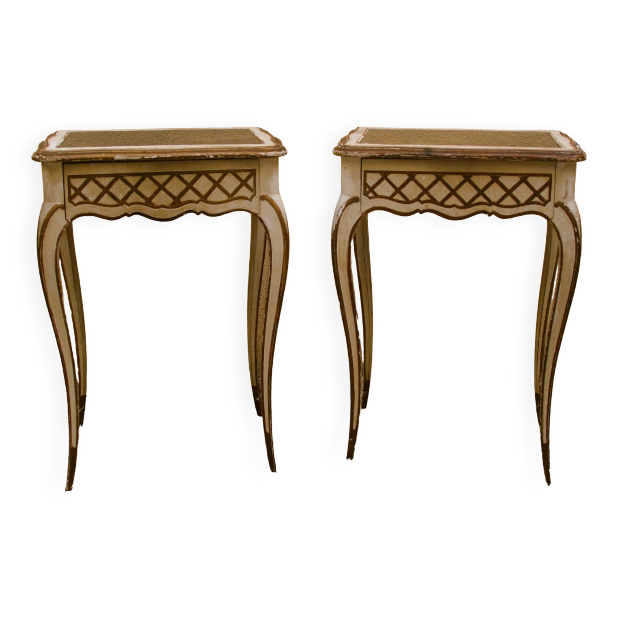 Pair of small tables 1900 in Louis xv style