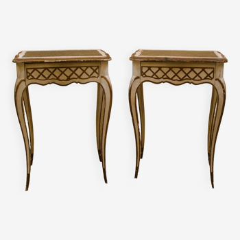 Pair of small tables 1900 in Louis xv style