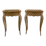 Pair of small tables 1900 in Louis xv style