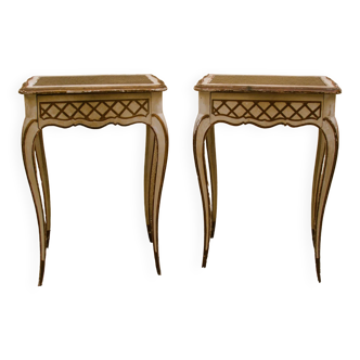 Pair of small tables 1900 in Louis xv style