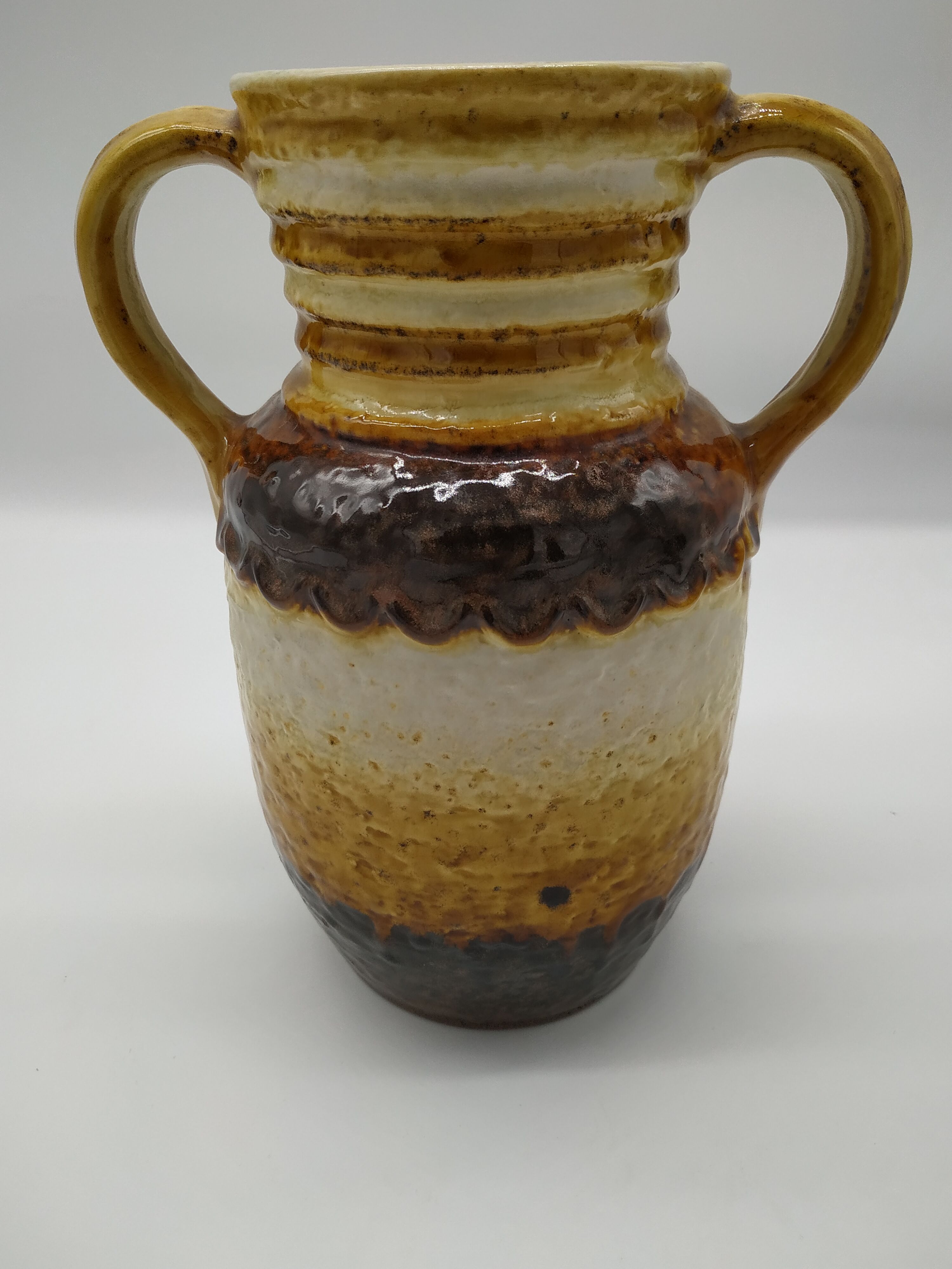 Seventies vintage handle vase