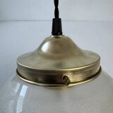 Paire d’anciennes suspensions verre granite vintage