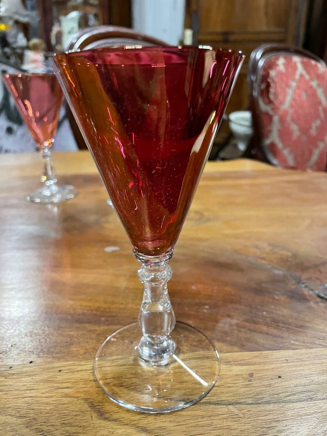 Set of 6 Hungarian crystal glasses