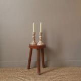 Pair of handcrafted porcelain ceramic candelabra candlesticks