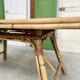 Dining table Audoux Minet bamboo rattan ceramic signed La Roue Vallauris