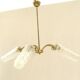 Transparent glass chandelier conical shape painted metal stucture